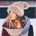 thumbnail image 4 of TABLETREANDS Gorro Beanie Para Mujer Rosa Con Orejas De Animal Y Abrigador, 4 of 6