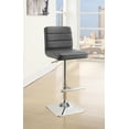 thumbnail image 2 of Bianca Upholstered Adjustable Bar Stool Grey (Set of 2), 2 of 9