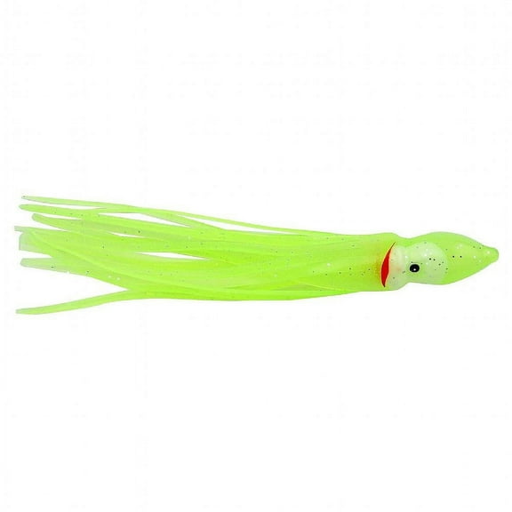 PLINE P-Line Sunrise Squid Skirt 8PK 2.5", Chartreuse,Glow Lures