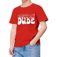 thumbnail image 1 of WEIYLL T-Shirts Fille Manches Courtes Ado Imprimé Lettre Anniversaire Tendance Rouge Hauts Enfant 2-3 Ans, 1 of 6