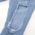 thumbnail image 6 of Hiijoy Toddler Girls Off Shoulder T Shirt Ripped Jeans with Headband 3Pcs Set, Sizes 2-3T, 6 of 8