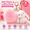 White and pink, variant on Cute Bunny Plush Keychain with Pink Heart Pillow, Kawaii Rabbit Bag Charm for Girls Women, Soft Stuffed Key Ring for Backpack Purse Keys Gift