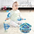 thumbnail image 2 of KOYPTL Musical Instruments Set Toys For Toddlers 1-3,Hand Drum Set Include Hand Pat Drum,Sand Hammers And Trumpet,Montessori Sensory Toys Birthday Christmas Gift For Kids Boys Girls 3 4 5+(Blue), 2 of 6