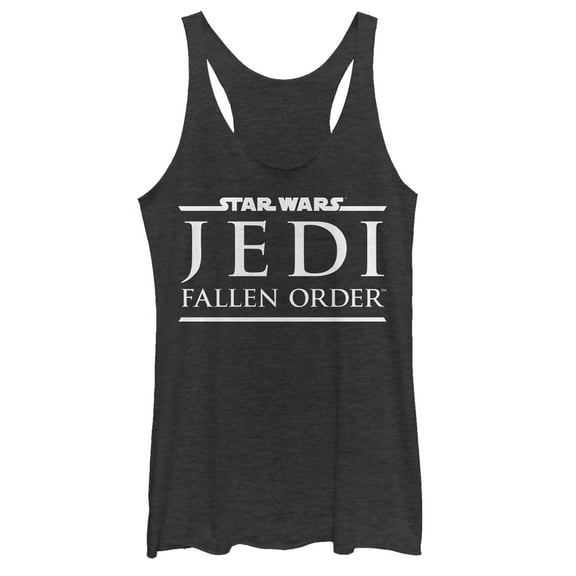 Women's Star Wars Jedi: Fallen Order Classic Logo Racerback Tank Top Black Heather 2X Large