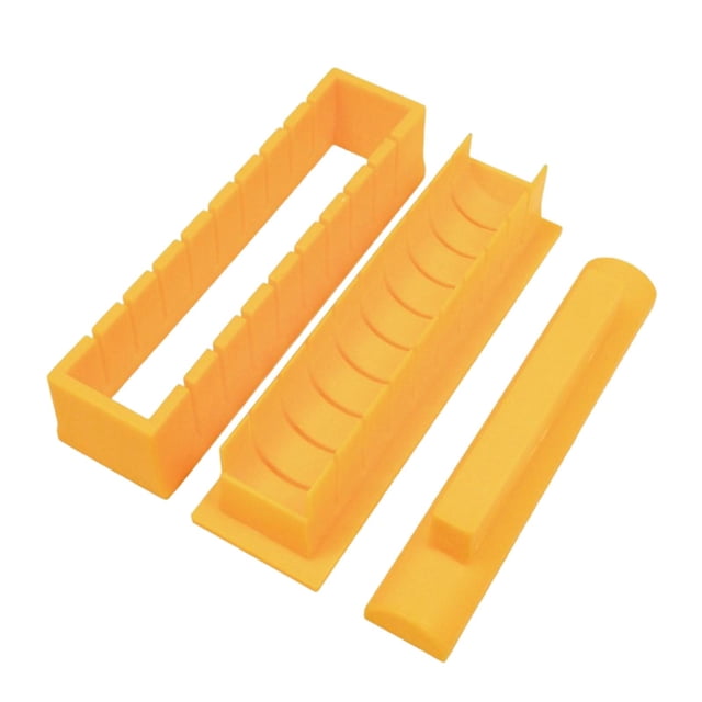 Kit portátil y versátil para hacer sushi. Herramienta para principiantes. Utensilio fácil usar. amarillo 3 piezas