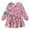 Hot Pink, variant on Odeerbi Girls Dresses Baby Girl Clothes Toddler 2025 Fashion Long-Sleeved Floral Printed Dress Suit