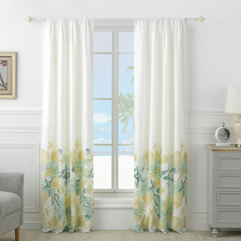 Barefoot Bungalow Grand Bahama Curtain Panel Pair (Set of 2) 