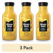 (3 pack) Minute Maid Zero Sugar Pineapple Juice Drink Bottle, 52 fl oz