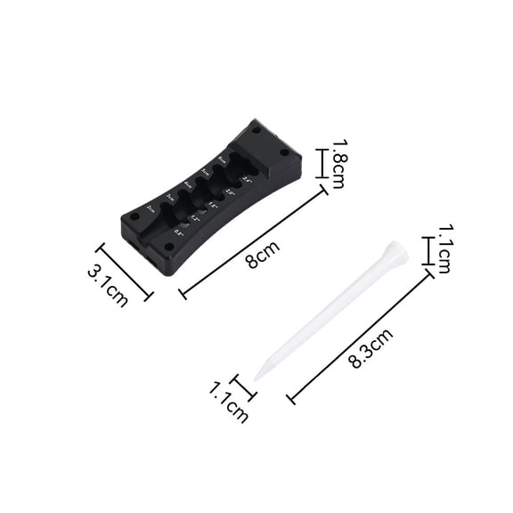 3-in-1 Golf Tool: Adjustable Tee Height, Carbon Fiber Divot Repair & Holder