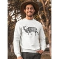 thumbnail image 2 of Wild Goat Sketch Sweatshirt Men -Image by Shutterstock, Male Large, 2 of 4