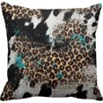thumbnail image 2 of KAIYANG Fundas de almohada decorativas, 4 piezas, estampado de piel de vaca y leopardo, para decoración del hogar, 18 x 18 pulgadas, para sofá, sofá, fundas de almohada decorativas, 2 of 5