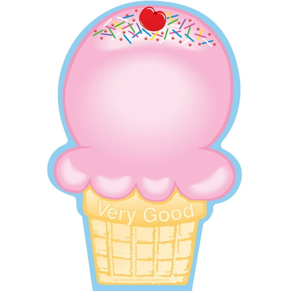 SHAPES ETC. Large Notepad - Ice Cream Cone
