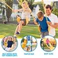 thumbnail image 6 of Lifetime Kid's Monkey Bar Adventure Metal Swing Set with Slide and Trapeze Bar (91022), 6 of 13
