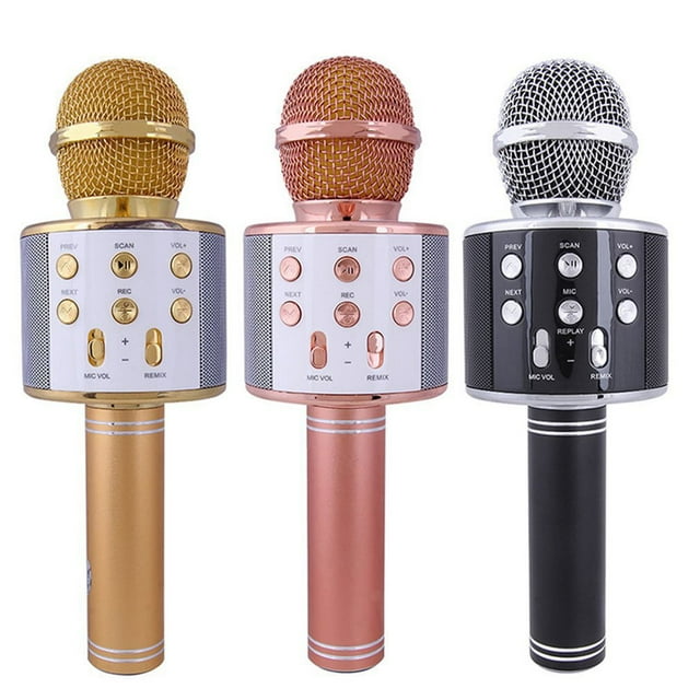 Microphone Wireless Professional Condenser Karaoke Mic Stand Radio Mikrofon Studio Recording Stereo Mics