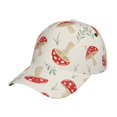 thumbnail image 1 of Balery Cartoon Flat Mushrooms Gorra de béisbol de tamaño ajustable para correr, entrenar y actividades al aire libre. Gorra de papá para todas las estaciones., 1 of 6
