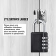 thumbnail image 4 of 4 Digit Combination Padlock, Combination Lock, Number Code Padlock, Combination Lock For Gym, School, Gate, Shed, Garage, Storage, Luggage Lockers And, 4 of 5