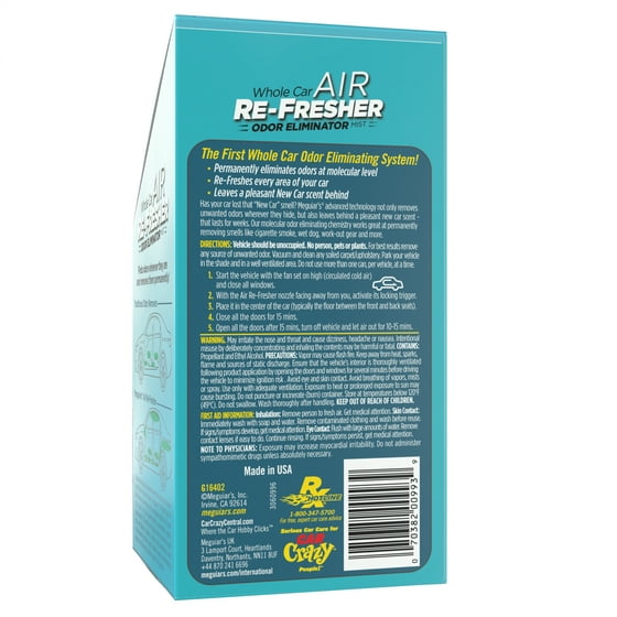 Meguiar s Whole Car Air Re Fresher Odor Eliminator Mist – New Car