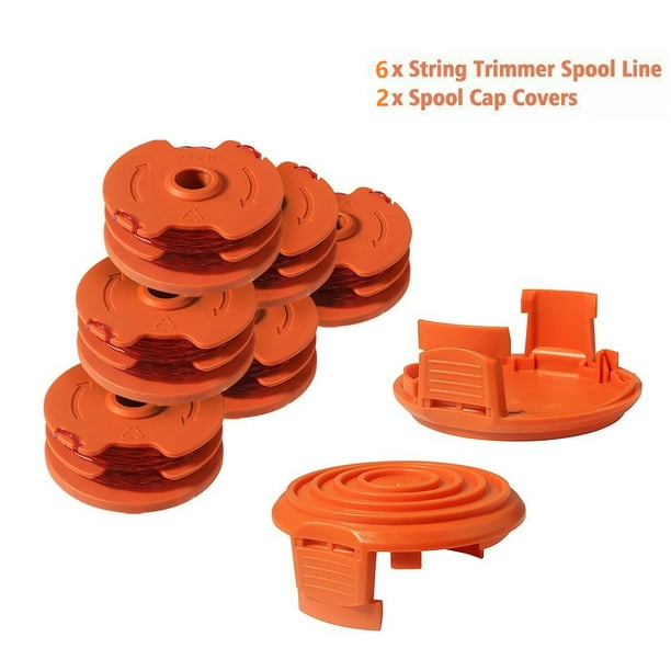 6+2 Pack 16ft Weed Eater Replacement Spools line For Worx WA0007 WG116
