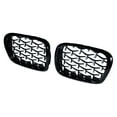 thumbnail image 2 of Astra Depot Pair Chrome Glossy Black Kidney Grille Fit 1997-2003 BMW E39 520i 523i 525i 528i 530i 535i 540i M5 4-Door, 2 of 6