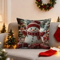 thumbnail image 2 of Luoshdecor Christmas Pillow Cover 18x18 in, Christmas Gift, Pink White Throw Pillow Covers,Christmas Decorations for Home Sofa, Bed, 2 of 6