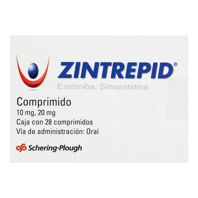 Zintrepid Ezetimiba 10 mg, Simvastatina 20 mg 28 comprimidos