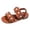 Z01-M-Brown, variant on enyan Girls' Sandals,Girls Sandal Dress Shoe for Toddler/Little Kid Party School Shoe,Brown,Size 13.5