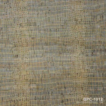 Belagio 25" Wide x 15 Yards Cork Fabric, 1 Bolt, Crocodile, Green/Natural