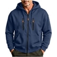 thumbnail image 3 of ZUBMGKTE Hoodies for Men Zip Up Hoodie Drawstring Casual Long Sleeve Pocket Hooded Sweatshirts, 3 of 7