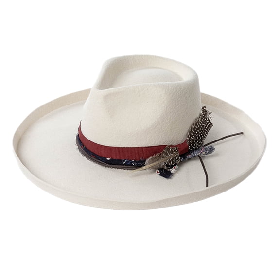 Homburg Wool Hat Gifts for Boyfriend Hat Wide Brimmed Unisex Wear for Gatherings Photo Props