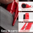 thumbnail image 4 of in 1 Car Safety Keychain, Window Breaker and Seat Belt Cutter, Modern Unisex Adult-Window, Red, 4 of 5