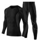 thumbnail image 1 of Ropa deportiva de secado rápido elástica de manga larga negra para hombre para entrenamiento Fitness Running Gym M, 1 of 8