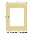 thumbnail image 2 of Soft Yellow Picture Frame Mat for 11x15 Frames - Fits 8.5x11 Photos - 50 Mats, 2 of 7