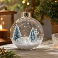 thumbnail image 2 of DefiDgd Lighted Clear Acrylic Christmas Ball Ornament,3D Miniature Snowy Winter Scene Hanging Bauble With Gold Cap for Xmas Tree Holiday Home Decor,Gift, 2 of 7
