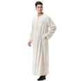 thumbnail image 1 of Men Muslim Saudi Robe Kaftan Dubai Tunic Long Top Blouse Thobe, 1 of 3
