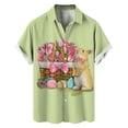thumbnail image 1 of Wyzesi Blue Shirt Men Button Up Men's Easter Rabbit and Flower Print Short Sleeve Male Casual Shirt Spring and Summer Compression Shirt Men Pack Long Sleeve, 1 of 3