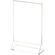 Plymor Clear Acrylic Sign Display / Literature Holder (Side-Load), 3.5" W x 5" H (3 Pack)