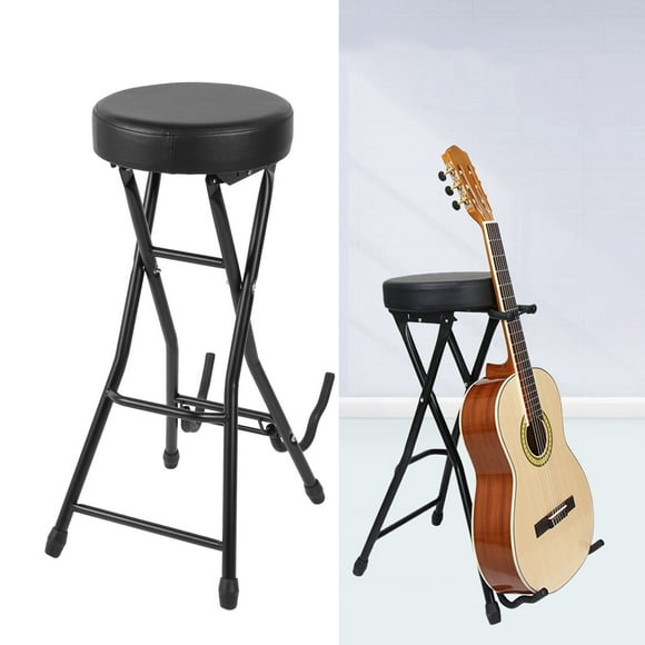 Guitar Chair , Guitar Stool Built in Stand 29.1in Height Padded Cushion for Home