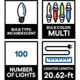 thumbnail image 2 of 100-Count Multicolor Incandescent Outdoor Party String Lights - 20.62 Feet Christmas Holiday LIght, 2 of 6