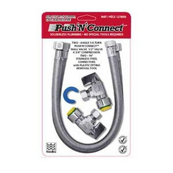 Waterline 7118375 16 in. Angle Stop Valve Kit