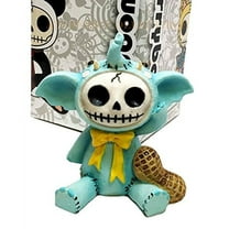 Furrybones Blue Elefun Peanut Elephant Skeleton Monster Ornament Figurine