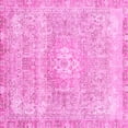 thumbnail image 1 of Ahgly Company Indoor Square Abstract Pink Modern Area Rugs, 4' Square, 1 of 4