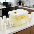 thumbnail image 6 of Beverage Dispenser with Faucet, Double Compartment Drink Dispenser, Cold Drink Pitcher with Lid for Refrigerator, Party Drink Container for Home, Camping, and Outdoor Gatherings, 6 of 7