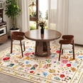 thumbnail image 2 of SARAG Rug For Bedroom Vintage Rug 4'X6' Traditional Floral Rug Cream Color Rug Indoor Non-Slip  Living Room Kitchen Bathroom, 2 of 11