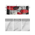 thumbnail image 4 of Valances for Windows Black Red Circle Rod Pocket Cafe Window Treatments Valance Curtains for Kitchen Bathroom Laundry Basement Windows 42"x12", 4 of 9