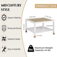 thumbnail image 2 of Leumius Modern Square Coffee Table, 27.6" Crisp Metal Frame, Luxe Gold Glass Top for Living Room Office White, 2 of 7