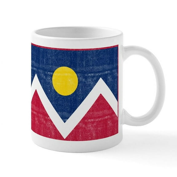 CafePress - Denver Flag - 11 oz Ceramic Mug - Novelty Coffee Tea Cup