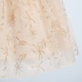 thumbnail image 6 of IBTOM CASTLE Flower Girls Dress for Wedding Round Neck Sleeveless Floral Embroidered Ruffle Tulle Dress Birthday Party Princess Pageant Gown with Bowknot 13-14 Years Beige, 6 of 7