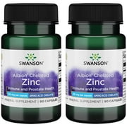 Swanson Albion Zinc 30 mg 90 Caps 2 Pack