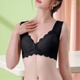 thumbnail image 2 of Hkoxplj Women's Plus Size Front Closure Bra Wireless Lace Bra Full Coverage Breathable Bra Wirefree Support Bra with Wide Straps for Older Women Comfortable Everyday Light Exercise Bra, 2 of 9