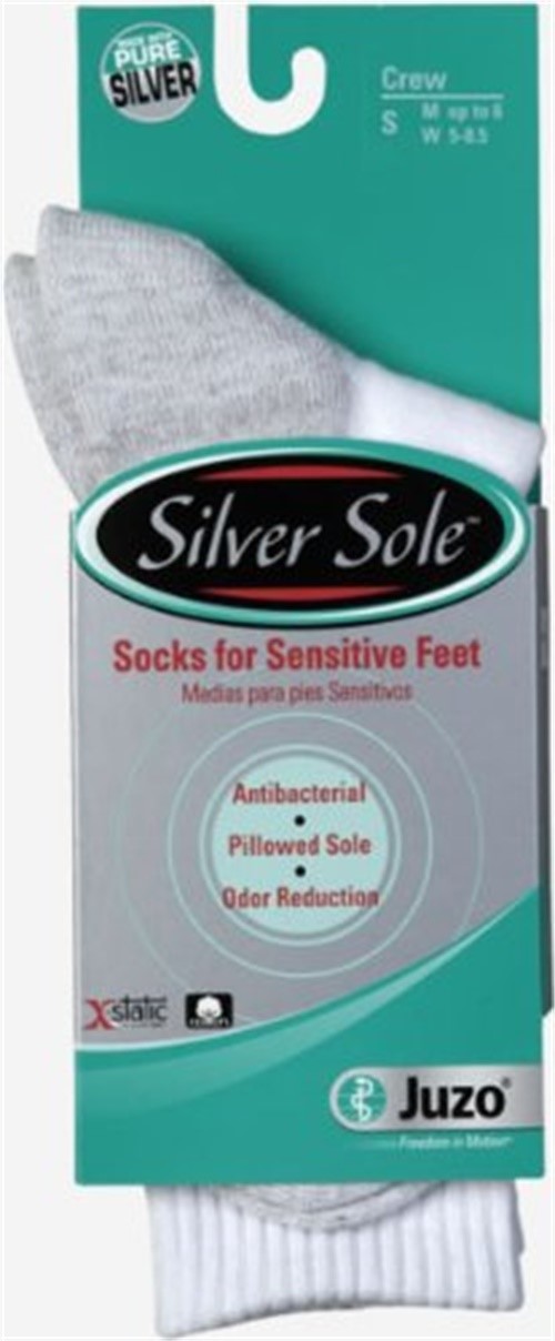 Juzo Silver Sole Knee Sock 1216mmHg Closed Toe, XL, Black
